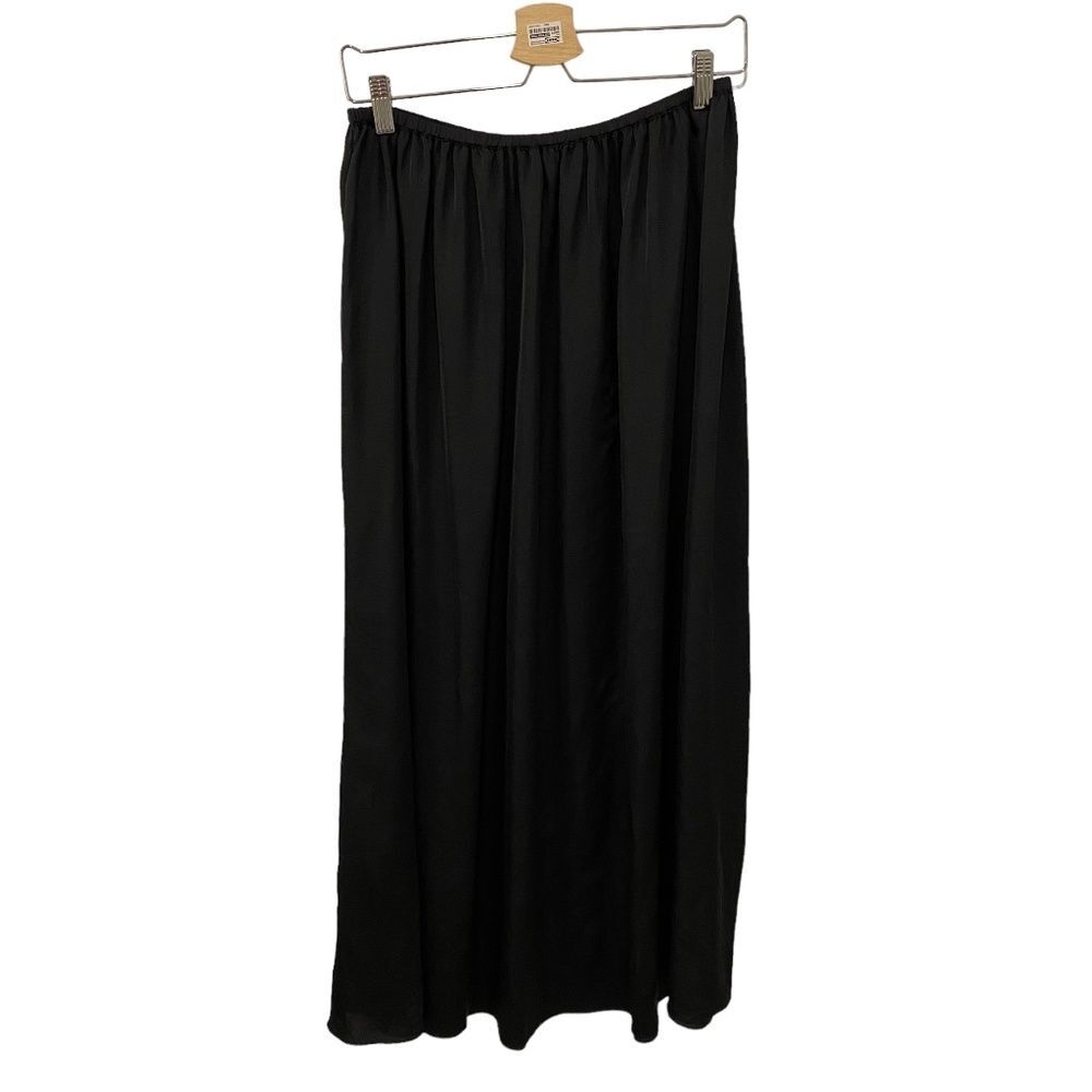 United Colors of Benetton Black Basic Maxi Skirt Elastic Waist Size Medium